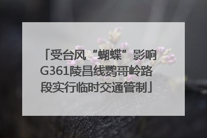 受台风“蝴蝶”影响 G361陵昌线鹦哥岭路段实行临时交通管制