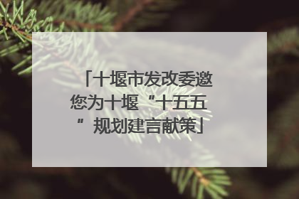 十堰市发改委邀您为十堰“十五五”规划建言献策