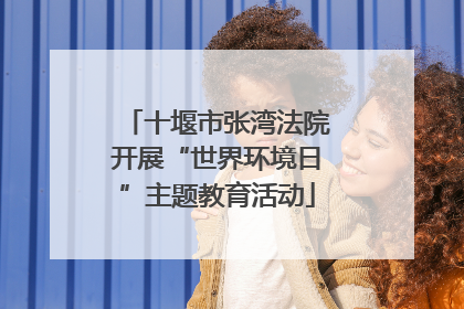 十堰市张湾法院开展“世界环境日”主题教育活动