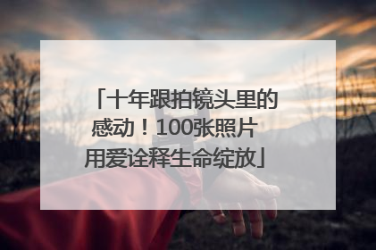 十年跟拍镜头里的感动！100张照片用爱诠释生命绽放