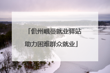 儋州峨蔓就业驿站助力困难群众就业