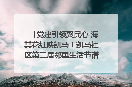 党建引领聚民心 海棠花红映凯马！凯马社区第三届邻里生活节谱写幸福新篇章