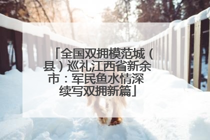 全国双拥模范城（县）巡礼江西省新余市：军民鱼水情深 续写双拥新篇