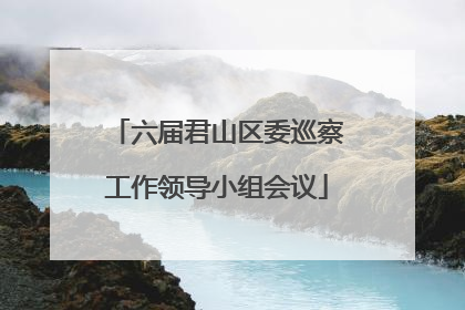 六届君山区委巡察工作领导小组会议