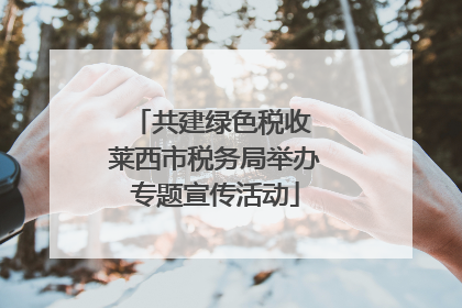 共建绿色税收 莱西市税务局举办专题宣传活动