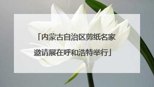 内蒙古自治区剪纸名家邀请展在呼和浩特举行