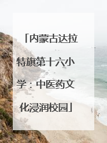 内蒙古达拉特旗第十六小学：中医药文化浸润校园