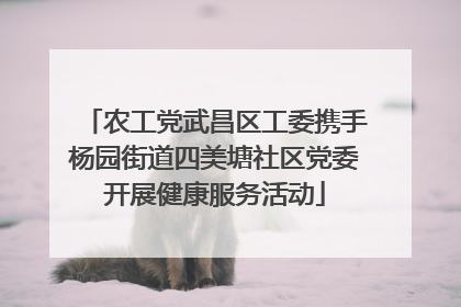 农工党武昌区工委携手杨园街道四美塘社区党委开展健康服务活动