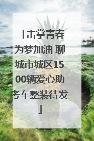 击掌青春 为梦加油 聊城市城区1500辆爱心助考车整装待发
