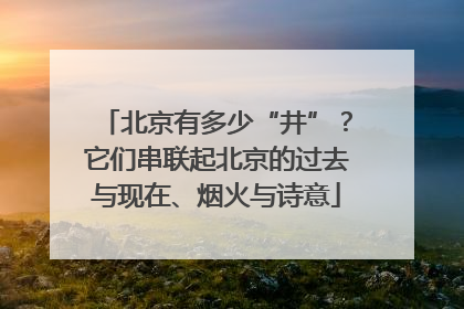 北京有多少“井”？它们串联起北京的过去与现在、烟火与诗意