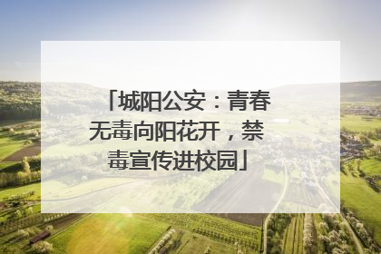 城阳公安：青春无毒向阳花开，禁毒宣传进校园