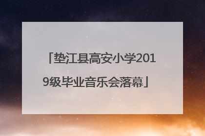 垫江县高安小学2019级毕业音乐会落幕