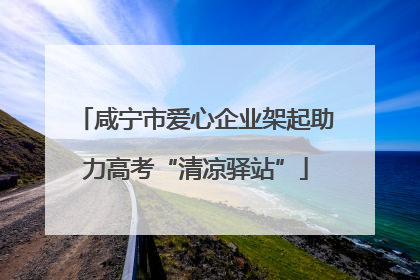 咸宁市爱心企业架起助力高考“清凉驿站”