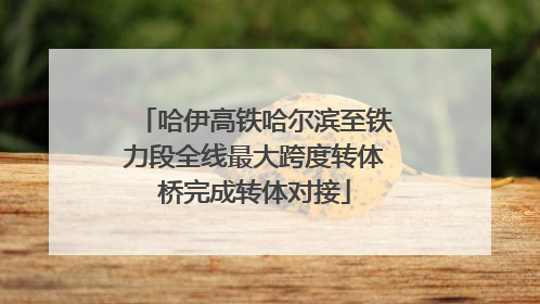哈伊高铁哈尔滨至铁力段全线最大跨度转体桥完成转体对接