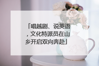 唱越剧、说英语，文化特派员在山乡开启双向奔赴