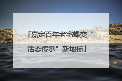 嘉定百年老宅蝶变“活态传承”新地标