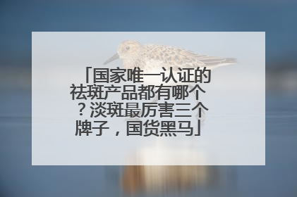 国家唯一认证的祛斑产品都有哪个？淡斑最厉害三个牌子，国货黑马