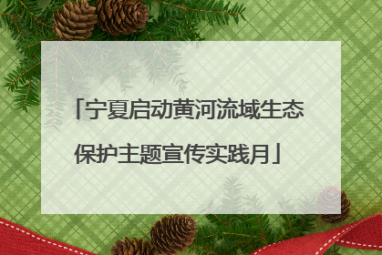 宁夏启动黄河流域生态保护主题宣传实践月