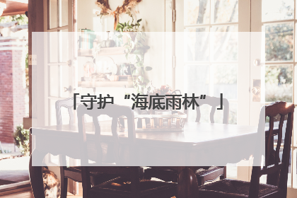 守护“海底雨林”