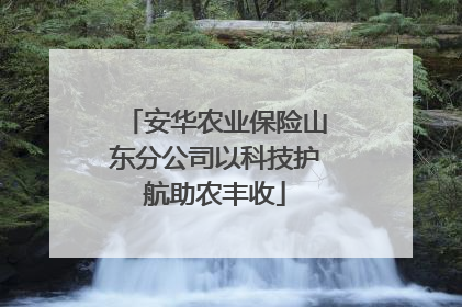 安华农业保险山东分公司以科技护航助农丰收