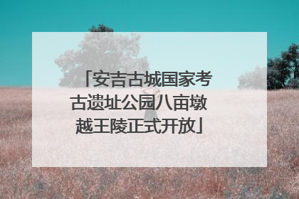 安吉古城国家考古遗址公园八亩墩越王陵正式开放