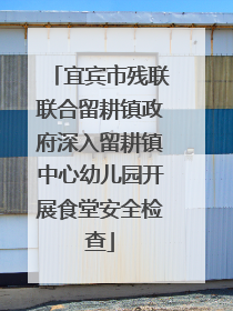 宜宾市残联联合留耕镇政府深入留耕镇中心幼儿园开展食堂安全检查