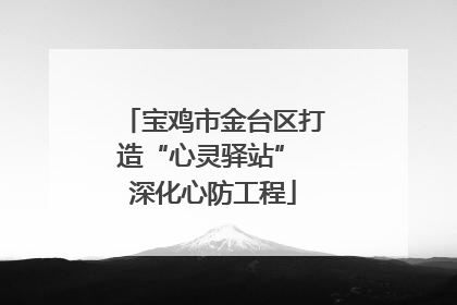 宝鸡市金台区打造“心灵驿站” 深化心防工程