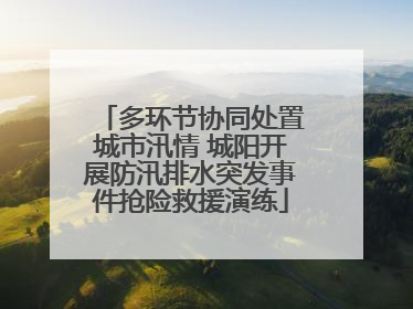 多环节协同处置城市汛情 城阳开展防汛排水突发事件抢险救援演练