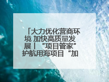 大力优化营商环境 加快高质量发展丨“项目管家”护航用海项目“加速跑”
