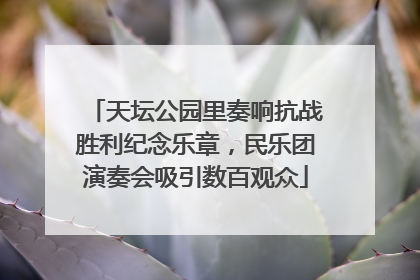 天坛公园里奏响抗战胜利纪念乐章，民乐团演奏会吸引数百观众