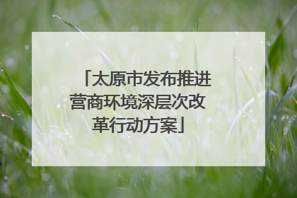 太原市发布推进营商环境深层次改革行动方案
