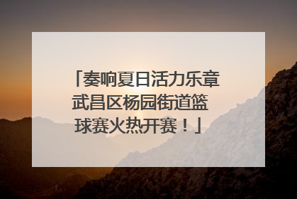 奏响夏日活力乐章 武昌区杨园街道篮球赛火热开赛！