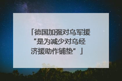 德国加强对乌军援 “是为减少对乌经济援助作铺垫”