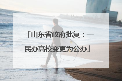 山东省政府批复：一民办高校变更为公办