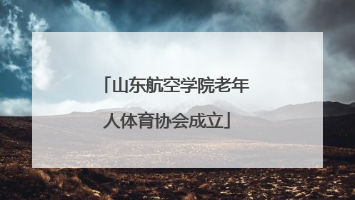 山东航空学院老年人体育协会成立
