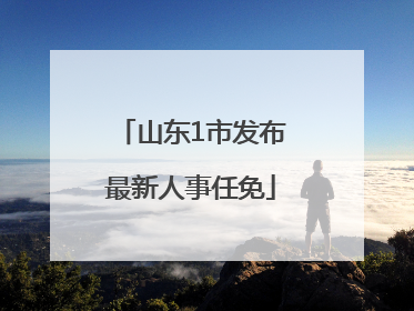 山东1市发布最新人事任免