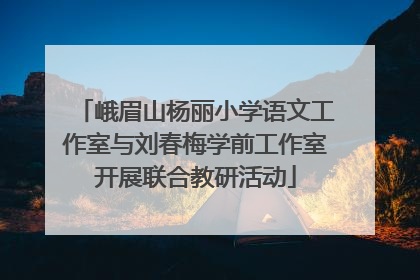 峨眉山杨丽小学语文工作室与刘春梅学前工作室开展联合教研活动