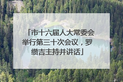 市十六届人大常委会举行第三十次会议，罗缵吉主持并讲话