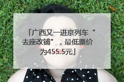 广西又一进京列车“去座改铺”，最低票价为455.5元