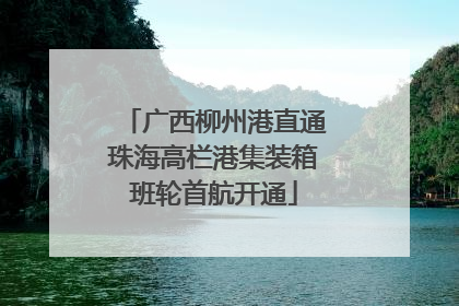 广西柳州港直通珠海高栏港集装箱班轮首航开通