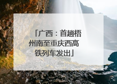 广西：首趟梧州南至重庆西高铁列车发出