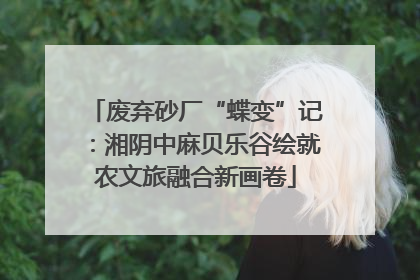 废弃砂厂“蝶变”记：湘阴中麻贝乐谷绘就农文旅融合新画卷
