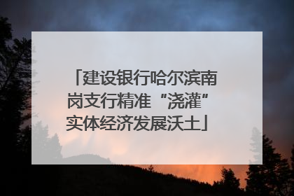 建设银行哈尔滨南岗支行精准“浇灌”实体经济发展沃土