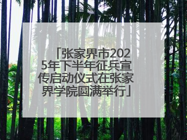 张家界市2025年下半年征兵宣传启动仪式在张家界学院圆满举行