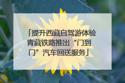 提升西藏自驾游体验 青藏铁路推出“门到门”汽车回送服务