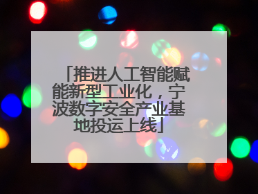 推进人工智能赋能新型工业化，宁波数字安全产业基地投运上线