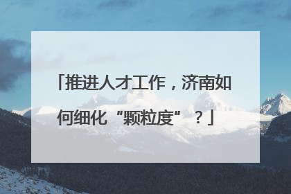 推进人才工作，济南如何细化“颗粒度”？