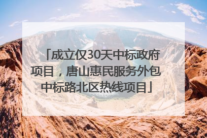 成立仅30天中标政府项目，唐山惠民服务外包中标路北区热线项目