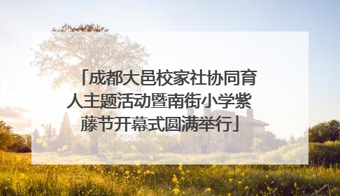 成都大邑校家社协同育人主题活动暨南街小学紫藤节开幕式圆满举行
