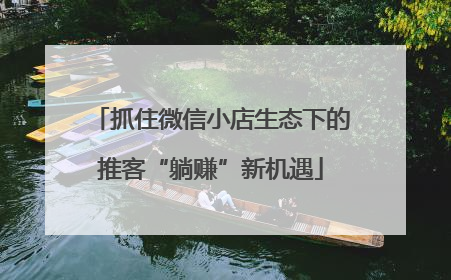 抓住微信小店生态下的推客“躺赚”新机遇